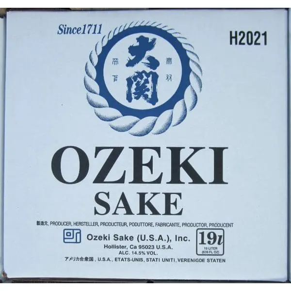 Ozeki Sake Alcohol 14.5% Exp 19.00L