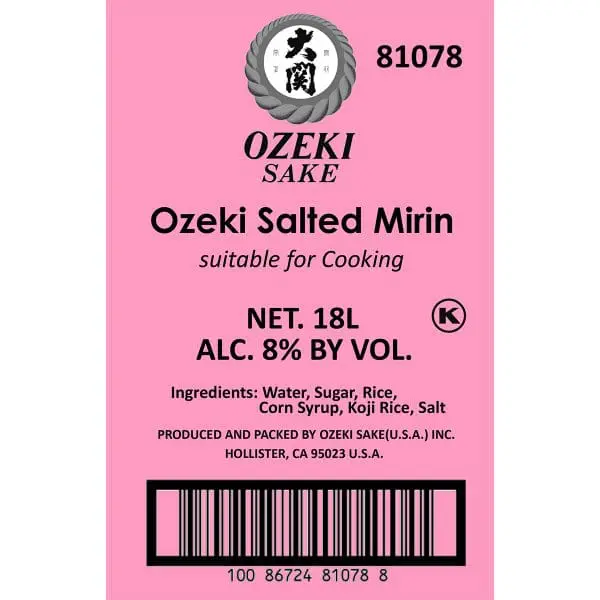 Ozeki Salted Mirin 18.00L