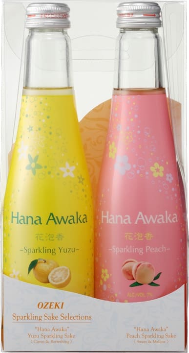 Ozeki Hana Awaka Sparkling - Peach and Yuzu